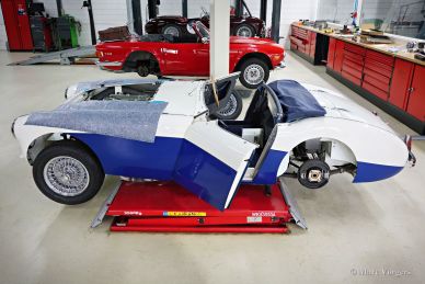 Austin Healey 100/M BN1, 1954 Mille Miglia preparation