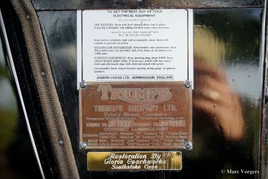 Triumph Gloria Six tourer, 1935